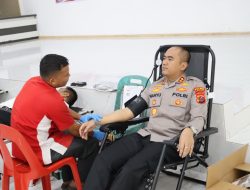 Polres Labuhanbatu Gelar Bakti Kesehatan Donor Darah Dan Cek Kesehatan Gratis Sambut Hari Bhayangkara ke-80