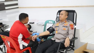 Polres Labuhanbatu Gelar Bakti Kesehatan Donor Darah Dan Cek Kesehatan Gratis Sambut Hari Bhayangkara ke-80