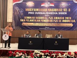 Jadi Narasumber Diacara Munas III PJS, Dewan Pers Ingatkan Wartawan Patuhi Etika Dan Siap Hadapi Disrupsi Digital