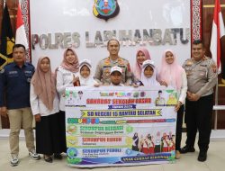 Wakil Labuhanbatu di Ajang Nasional, Kapolres Terima Kunjungan Siswa SDN 15 Rantau Selatan