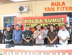 34 Kg Sabu dan 20.000 Pil Ekstasi Dimusnahkan Polres Labuhanbatu 